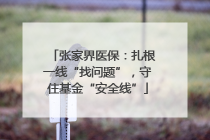 张家界医保：扎根一线“找问题”，守住基金“安全线”
