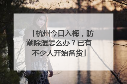 杭州今日入梅，防潮除湿怎么办？已有不少人开始备货