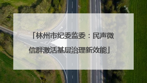 林州市纪委监委：民声微信群激活基层治理新效能
