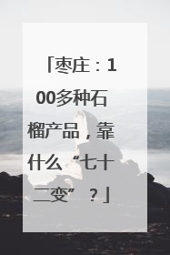 枣庄：100多种石榴产品，靠什么“七十二变”？