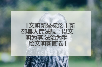 文明新坐标②丨新邵县人民法院：以文明为笔 法治为墨 绘文明新画卷