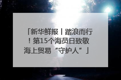 新华鲜报丨踏浪而行！第15个海员日致敬海上贸易“守护人”