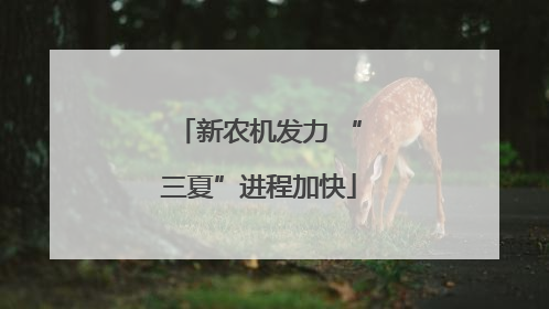 新农机发力 “三夏”进程加快