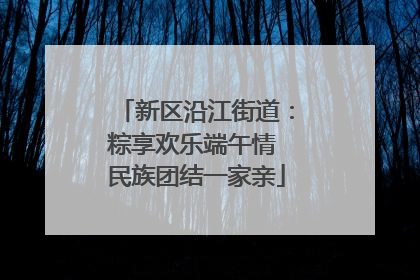 新区沿江街道：粽享欢乐端午情 民族团结一家亲