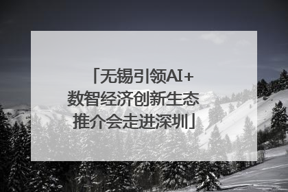 无锡引领AI+数智经济创新生态推介会走进深圳