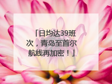 日均达39班次，青岛至首尔航线再加密！