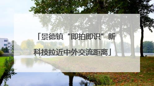 景德镇“即拍即识”新科技拉近中外交流距离
