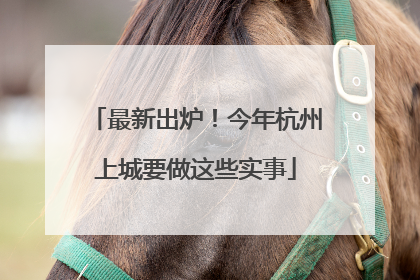 最新出炉！今年杭州上城要做这些实事