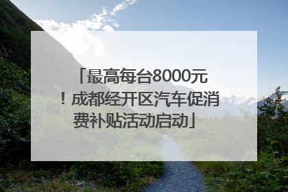 最高每台8000元！成都经开区汽车促消费补贴活动启动