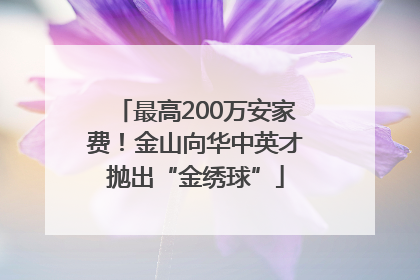 最高200万安家费！金山向华中英才抛出“金绣球”