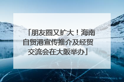 朋友圈又扩大！海南自贸港宣传推介及经贸交流会在大阪举办