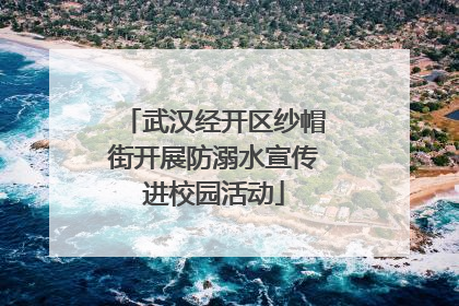 武汉经开区纱帽街开展防溺水宣传进校园活动