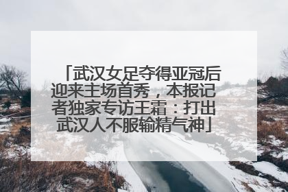 武汉女足夺得亚冠后迎来主场首秀，本报记者独家专访王霜：打出武汉人不服输精气神