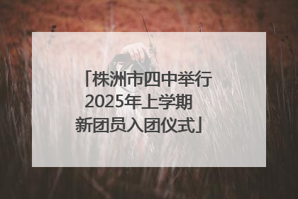 株洲市四中举行2025年上学期新团员入团仪式