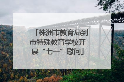 株洲市教育局到市特殊教育学校开展“七一”慰问