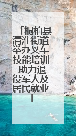 桐柏县清淮街道举办叉车技能培训 助力退役军人及居民就业