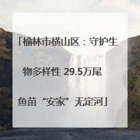 榆林市横山区：守护生物多样性 29.5万尾鱼苗“安家”无定河