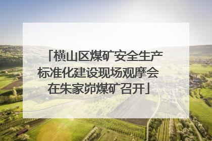 横山区煤矿安全生产标准化建设现场观摩会在朱家峁煤矿召开
