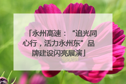 永州高速：“追光同心行，活力永州东”品牌建设闪亮展演
