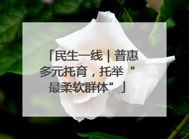 民生一线｜普惠多元托育，托举“最柔软群体”