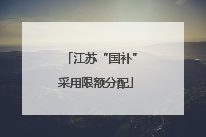 江苏“国补”采用限额分配