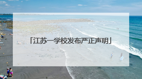江苏一学校发布严正声明