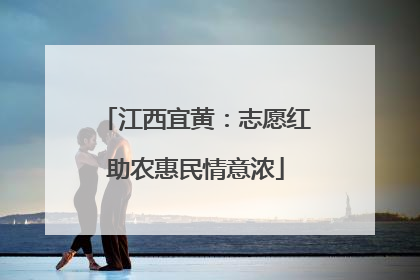 江西宜黄：志愿红助农惠民情意浓