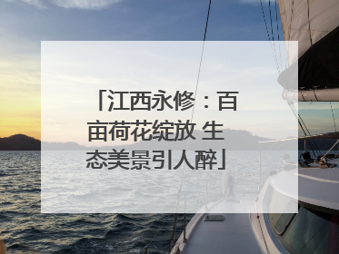 江西永修：百亩荷花绽放 生态美景引人醉