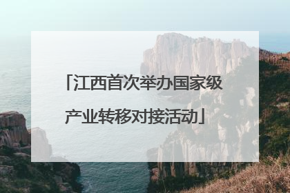 江西首次举办国家级产业转移对接活动