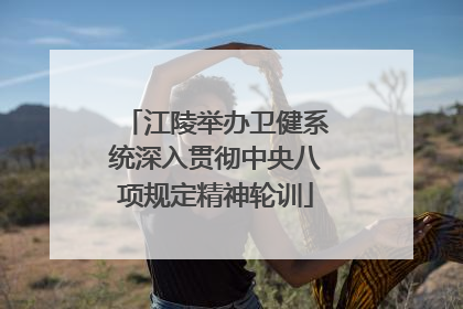 江陵举办卫健系统深入贯彻中央八项规定精神轮训