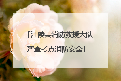 江陵县消防救援大队严查考点消防安全