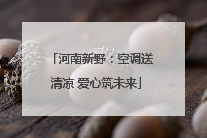 河南新野：空调送清凉 爱心筑未来