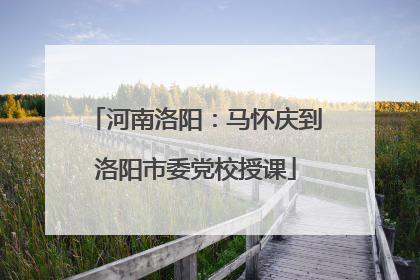 河南洛阳：马怀庆到洛阳市委党校授课