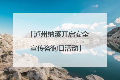 泸州纳溪开启安全宣传咨询日活动