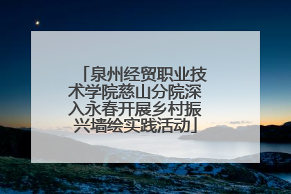 泉州经贸职业技术学院慈山分院深入永春开展乡村振兴墙绘实践活动