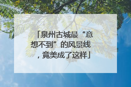 泉州古城最“意想不到”的风景线，竟美成了这样