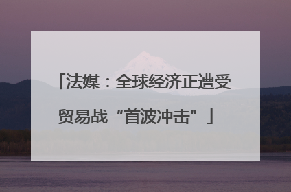 法媒：全球经济正遭受贸易战“首波冲击”
