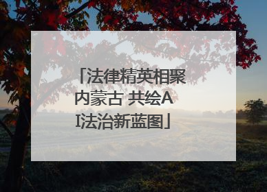 法律精英相聚内蒙古 共绘AI法治新蓝图