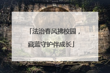 法治春风拂校园，藏蓝守护伴成长