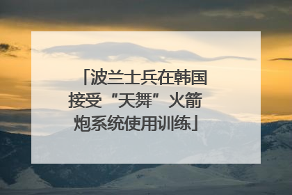 波兰士兵在韩国接受“天舞”火箭炮系统使用训练