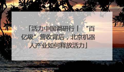 活力中国调研行丨 “百亿级”营收背后，北京机器人产业如何释放活力