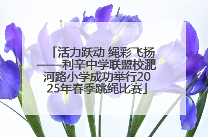 活力跃动 绳彩飞扬——利辛中学联盟校淝河路小学成功举行2025年春季跳绳比赛