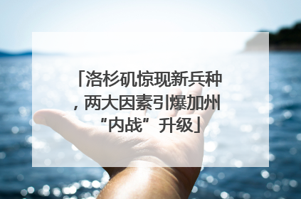 洛杉矶惊现新兵种，两大因素引爆加州“内战”升级