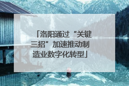 洛阳通过“关键三招”加速推动制造业数字化转型