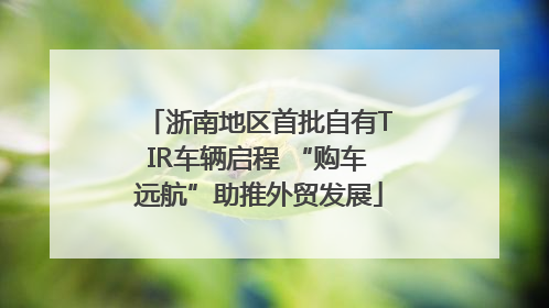 浙南地区首批自有TIR车辆启程 “购车远航”助推外贸发展