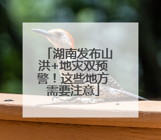 湖南发布山洪+地灾双预警！这些地方需要注意