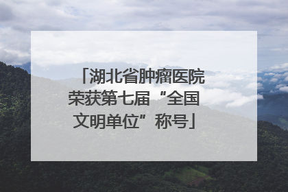 湖北省肿瘤医院荣获第七届“全国文明单位”称号