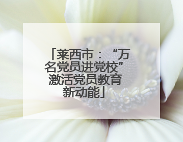 莱西市：“万名党员进党校” 激活党员教育新动能