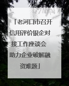 老河口市召开信用评价银企对接工作座谈会 助力企业破解融资难题