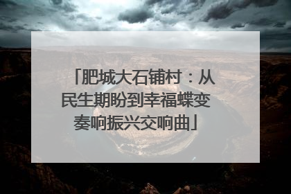 肥城大石铺村：从民生期盼到幸福蝶变奏响振兴交响曲